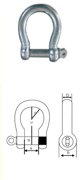 European Type Large Bow Shackle